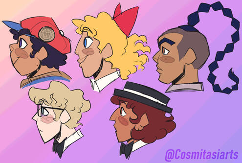 Face x5 - Clean Sketch - Clean Color