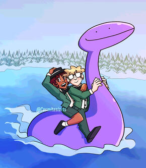 Full Body x2 - Linework - Clean Color - Cel Shading - Simple Scenery